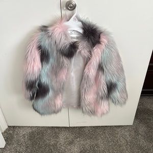 Girls faux fur jacket